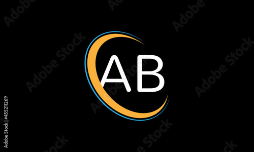 AB letter logo design. 