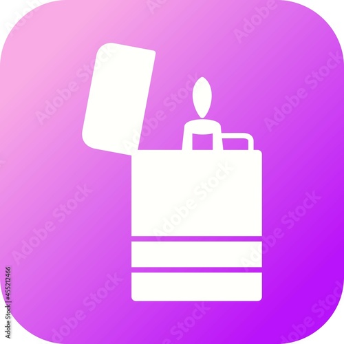 Unique Lighter Vector Glyph Icon