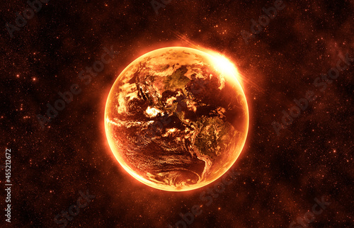 Fototapeta Naklejka Na Ścianę i Meble -  Apocalypse Earth - Elements of this Image Furnished by NASA