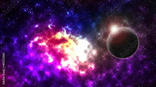 Fototapeta Naklejka Na Ścianę i Meble -  3d rendering. Supernova. Supernova flash. Evolution of stars.