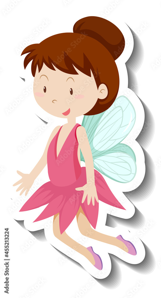Cute fairy cartoon character sticker Cute fairy cartoon character sticker