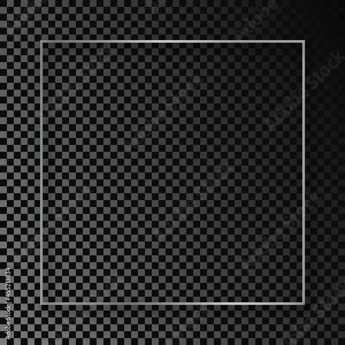 Wallpaper Mural Silver glowing square frame with shadow Torontodigital.ca