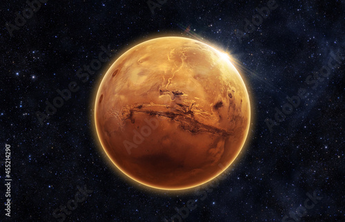 Fototapeta Naklejka Na Ścianę i Meble -  Mars - Elements of this Image Furnished by NASA