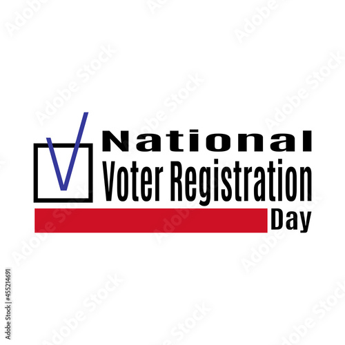 National Voter Registration Day, idea for poster, banner or flyer, important date