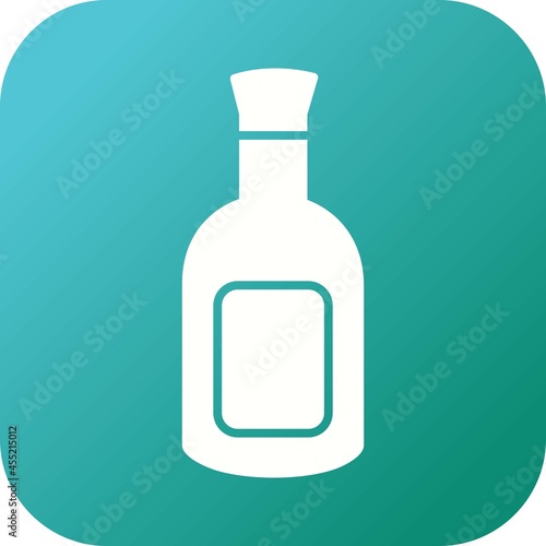 Unique Drink Bottle Vector Glyph Icon