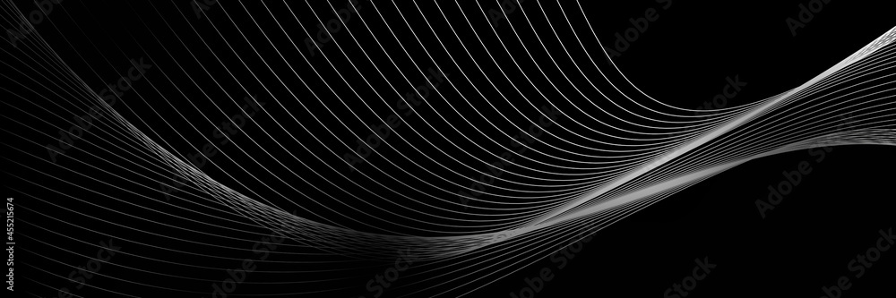 Naklejka premium Cyber wave or technology background.