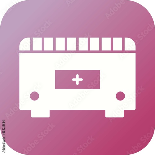 Unique Convection Heater Vector Glyph Icon