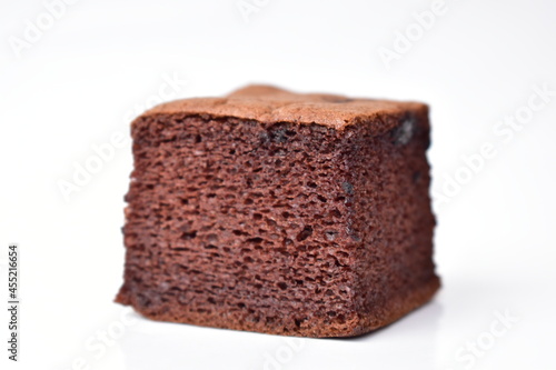 chocolate cake isolated on white