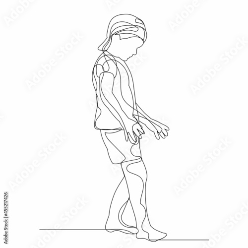 vector, isolated, child line drawing, sketch