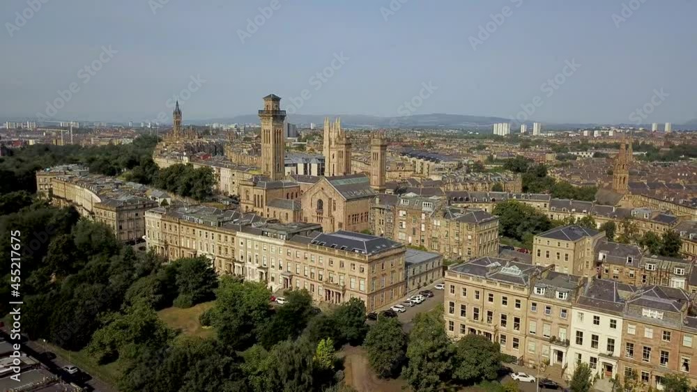 Fly around Kelvinbridge Park towers Fly around Kelvinbridge Park towers