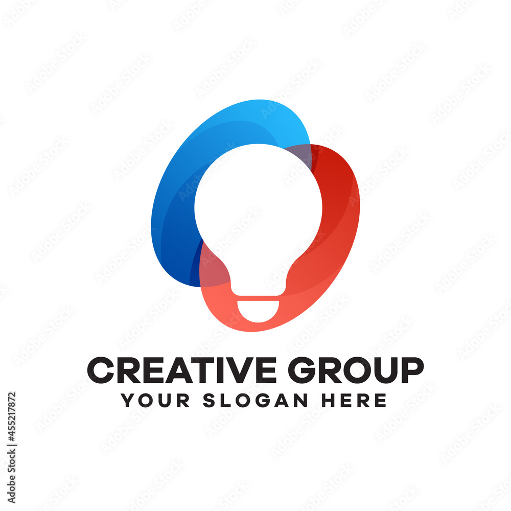 Creative Group Gradient Logo Design Creative Group Gradient Logo Design