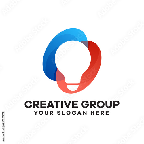 Creative Group Gradient Logo Design