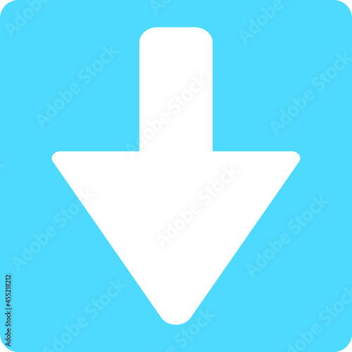 Button Icon of Download Sign - Symbol Illustration of Download UI