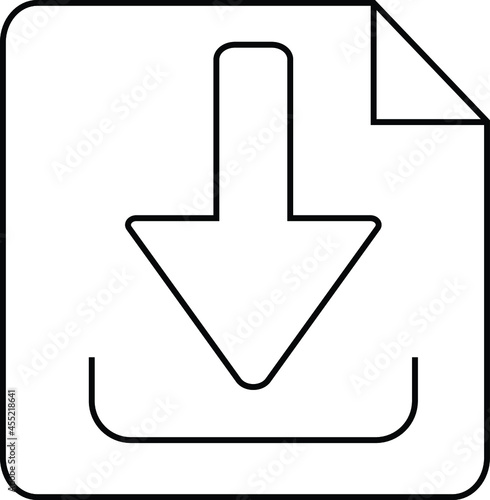 Button Icon of Download Sign - Symbol Illustration of Download UI
