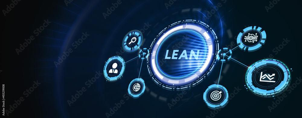 Lean, Six sigma, quality control and manufacturing process management concept on virtual screen. 3d illustration Lean, Six sigma, quality control and manufacturing process management concept on virtual screen. 3d illustration