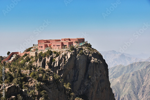 Obraz na płótnie The canyon of Asir region, the view from the viewpoint, Saudi Arabia w salonie