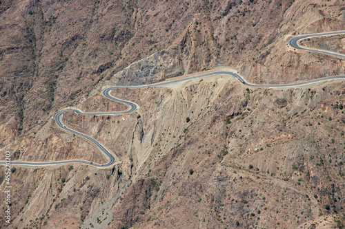 The canyon of Asir region, the view from the viewpoint, Saudi Arabia