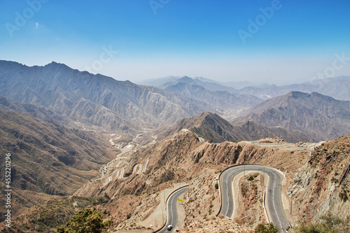 The canyon of Asir region, the view from the viewpoint, Saudi Arabia