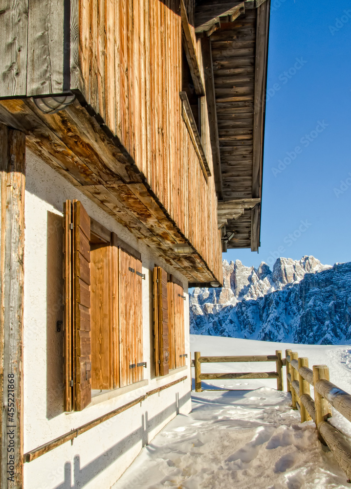 Snowy Landscape of Dolomites Mountains during Winter Snowy Landscape of Dolomites Mountains during Winter