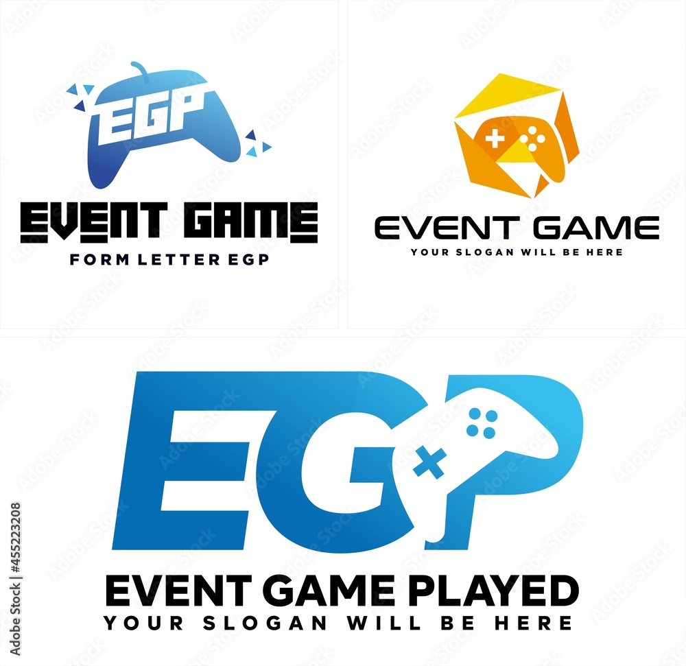 Game recreation joystick logo design