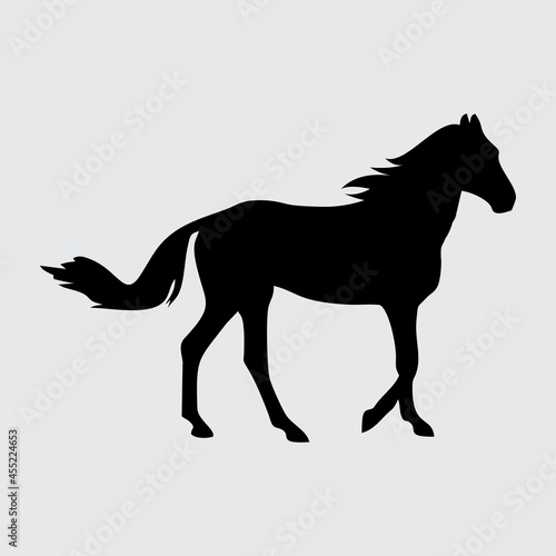Horse Silhouette  Horse Isolated On White Background