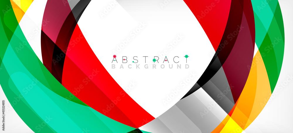 Color circle shapes, minimal geometric background. Trendy dynamic composition. Vector Illustration For Wallpaper, Banner, Background, Landing Page Color circle shapes, minimal geometric background. Trendy dynamic composition. Vector Illustration For Wallpaper, Banner, Background, Landing Page