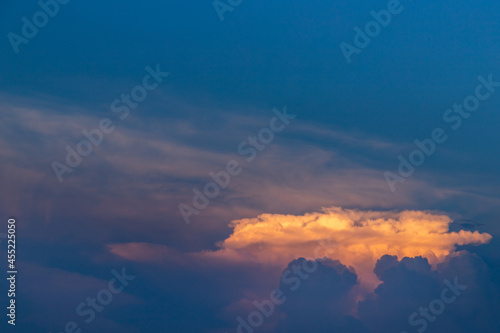 Dramatic sky with clouds background. Beautiful sunset sky and cloud background. Inspirational concept.