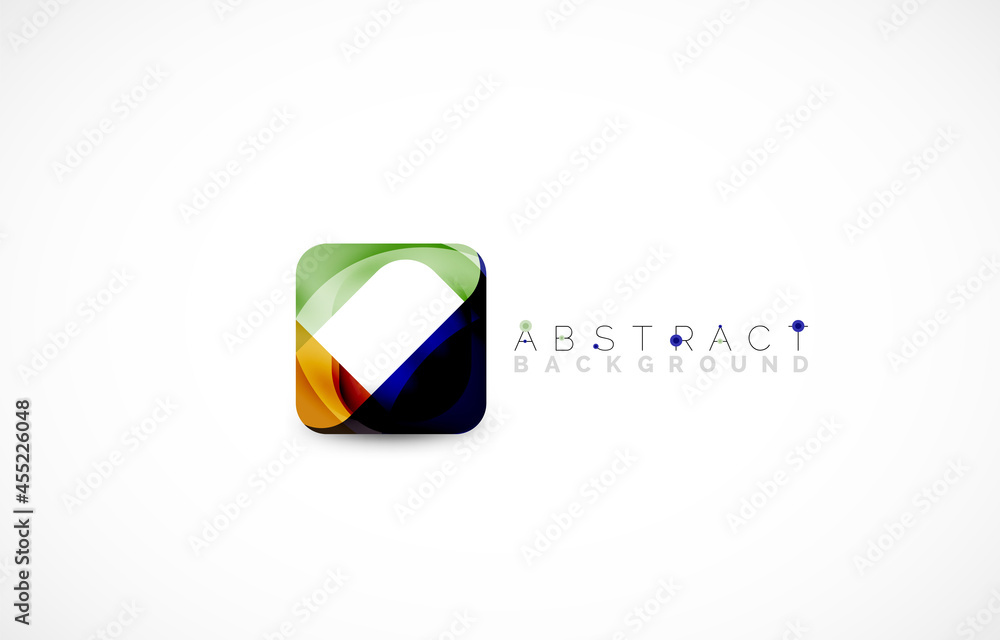 Minimal background. Abstract square shape with round corners created with wavy forms. Vector Illustration For Wallpaper, Banner, Background, Landing Page Minimal background. Abstract square shape with round corners created with wavy forms. Vector Illustration For Wallpaper, Banner, Background, Landing Page