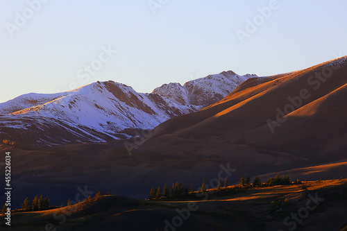 mountains snowy peaks background, landscape view winter nature peaks
