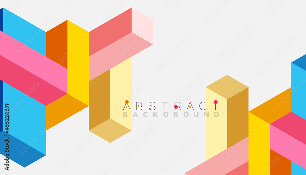 Abstract background. 3d cubes, cubic elements and blocks. Techno or business concept for wallpaper, banner, background, landing page Abstract background. 3d cubes, cubic elements and blocks. Techno or business concept for wallpaper, banner, background, landing page