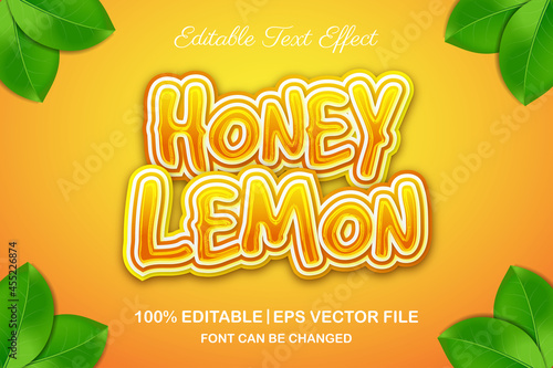 honey lemon 3d editable text effect