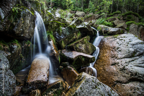 Waterfals in Jizera Mountains covered in UNESCO: Ancient and Primeval Beech Forests of the Carpathians and Other Regions of Europe photo