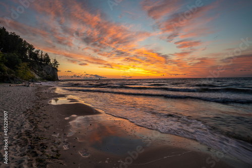 Sunrise on one of the most beautiful beaches in Poland. Gdynia-Orłowo © Mike Mareen