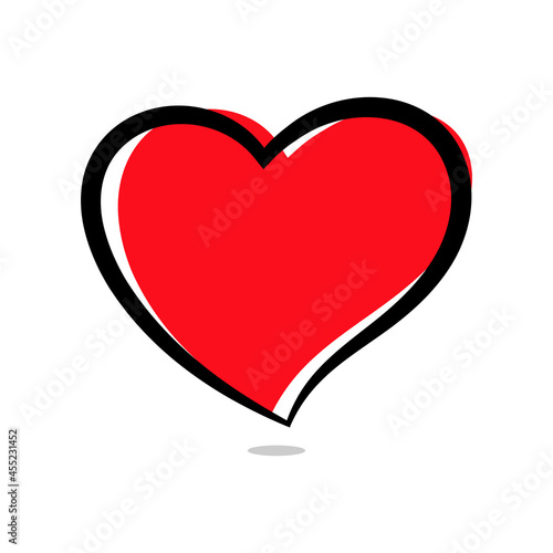 Vector Abstract Heart On White Background