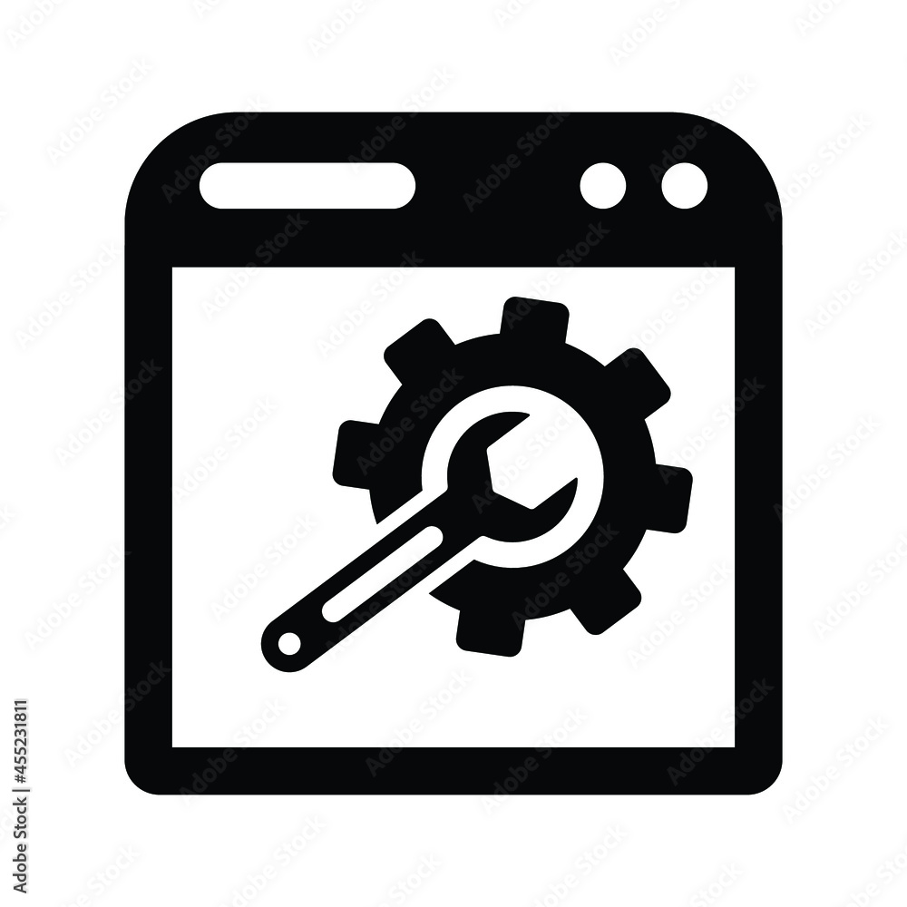 Construction, website icon. Black vector graphics. Construction, website icon. Black vector graphics.