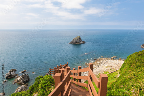 scenery from the top of keelung islet at north taiwan photo