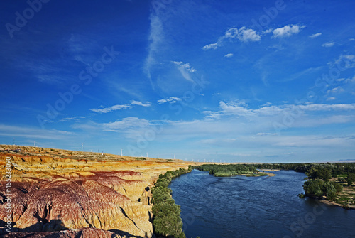 landscape with river and rock