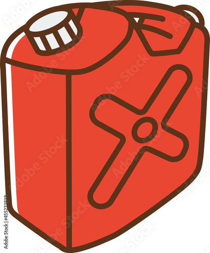 Clip art of red polyethylene tank, viewed from an angle