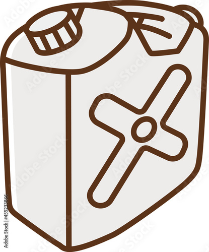 Clip art of white polyethylene tank, viewed from an angle photo