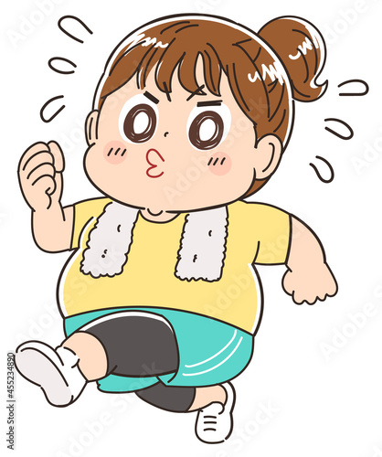 ダイエットするかわいい女性