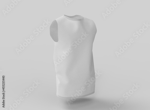 Foto white t shirt sleeveless mockup