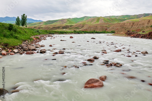 The Milk river in Tekesi county Yining city Xinjiang Uygur Autonomous Region, China. photo