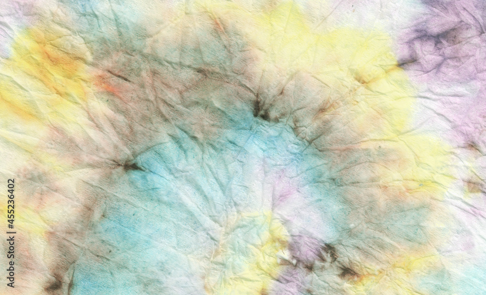 Cyan Watercolor Batik Repeat. Tie Stripe Silk Cyan Watercolor Batik Repeat. Tie Stripe Silk