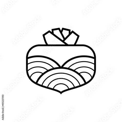 Root crop. Icon with pattern isolated on white