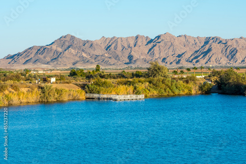 An overlooking landscape view of Yuma, Arizona