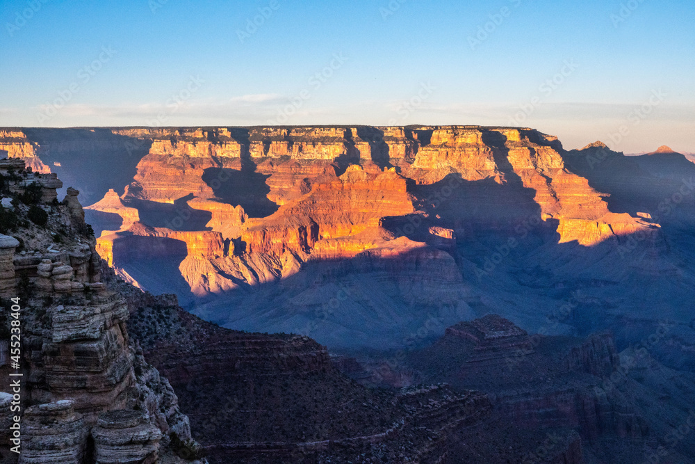 An overlooking landscape view of Grand Canyon National Park, Arizona