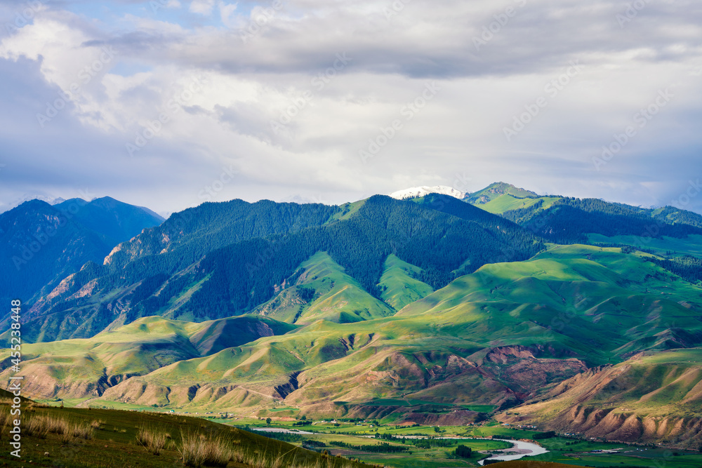 The beautiful scenic of Qiongkushitai in YIli city Xinjiang uygur autonomous region, China.
