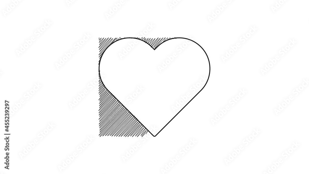 Black line Heart icon isolated on white background. Romantic symbol linked, join, passion and wedding. Valentine day symbol. 4K Video motion graphic animation Black line Heart icon isolated on white background. Romantic symbol linked, join, passion and wedding. Valentine day symbol. 4K Video motion graphic animation