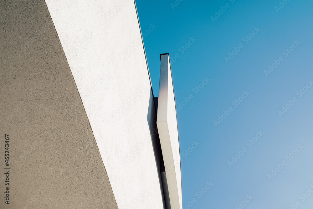 Close up of a geometric structure of modern architecture Close up of a geometric structure of modern architecture