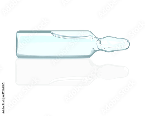 medical ampule isolated on a white background